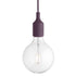 Candeeiro de Suspensão E27 sem Canopy Burgundy
